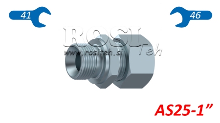 HYDRAULISK DOBBEL-BØY MED MUTTER AS25-BSP1