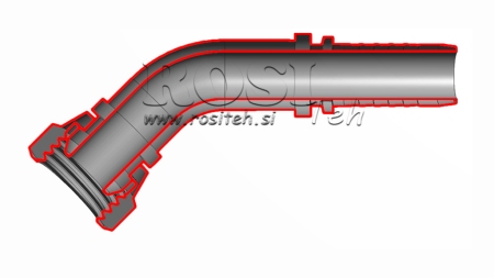 ХИДРАВЛИЧНА ВРЪЗКА BSP ЖЕНСКИ ЛАКЪТ 45° DN6-M10X1