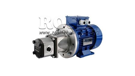 HYDRAULISK PUMPE MONTERINGSGRUPPE 2 12 ccm ELEKTRISK MOTOR 3-fase - 4 KW (strøm = 17 liter/min)