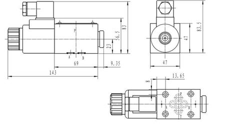 CETOP 3_1 SPOL DIMENSJONER 6A