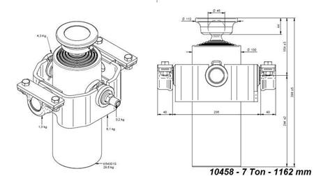TELESKOPICKÝ VALEC KOMPAKT 5 STUPŇOV 1162mm x125 -GUĽA