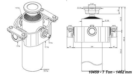 TELESKOPICKÝ VALEC KOMPAKT 5 STUPŇOV 1462mm x125 -GUĽA
