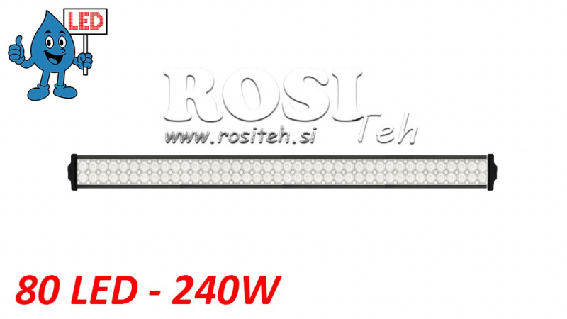 LED MUNKAFÉNY - 80 LED 240W 12V-24V KOMBINÁLT 106CM MEGA
