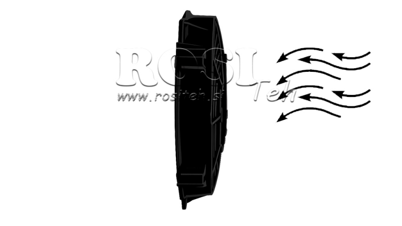 AXIAL LÜFTER - VENTILATOR 190 mm - ABLEITEND 12V
