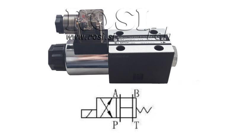 HYDRAULISK ELEKTROMAGNETISK VENTIL CETOP 3 12/24/230V 3A